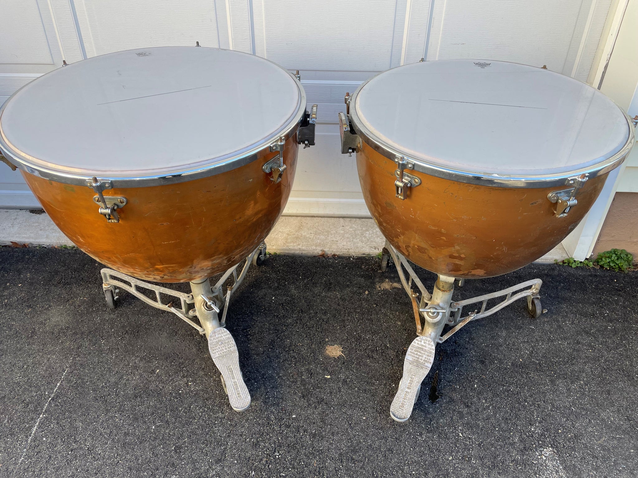 Pair of Ludwig Universal Copper Timpani 25 & 28 Falls Percussion